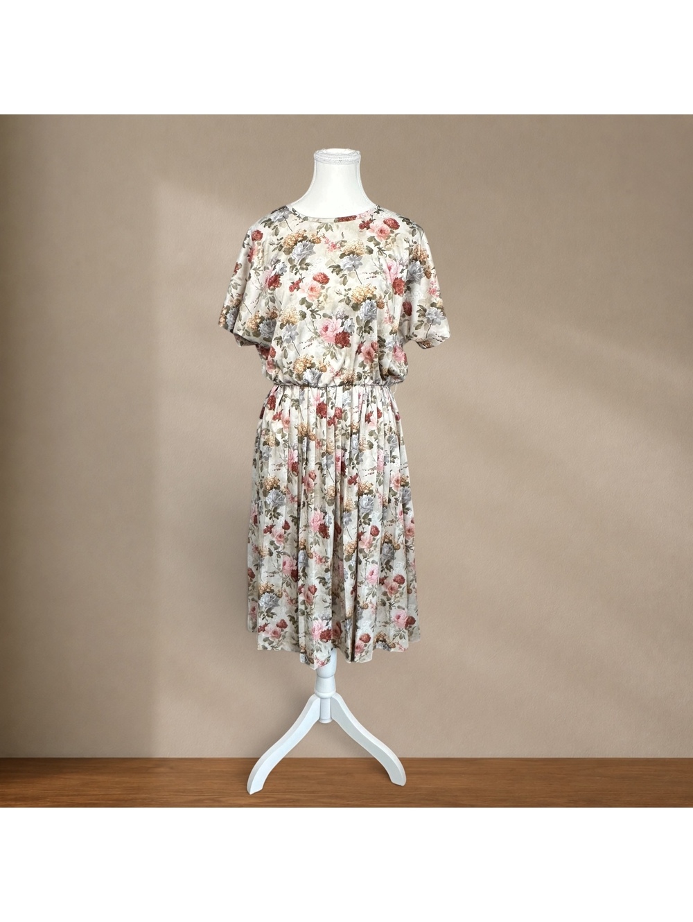 90s Floral Midi Dress Cottagecore Garden Prairie Grannycore Boho Romantic